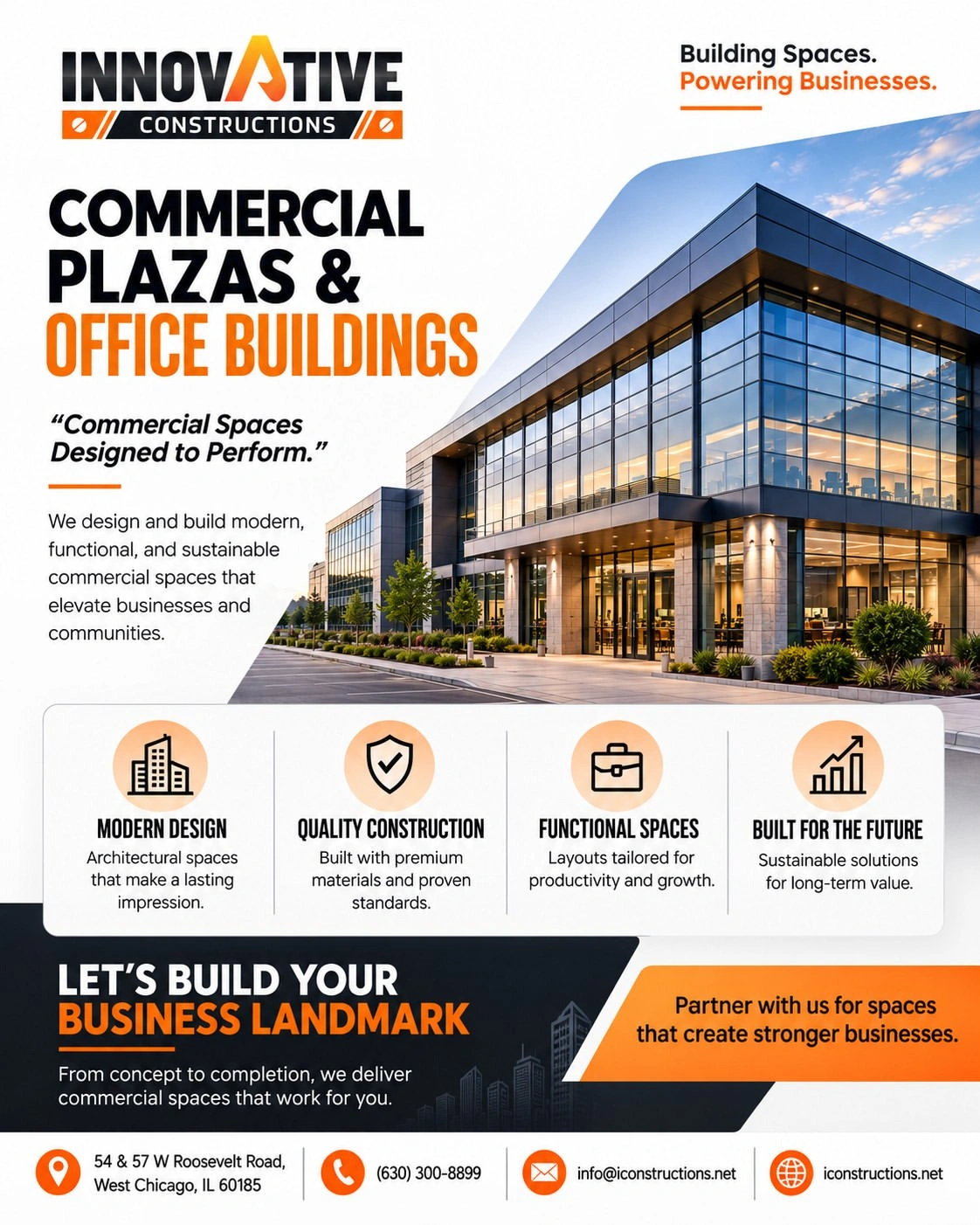 commercial plazas and office buildings